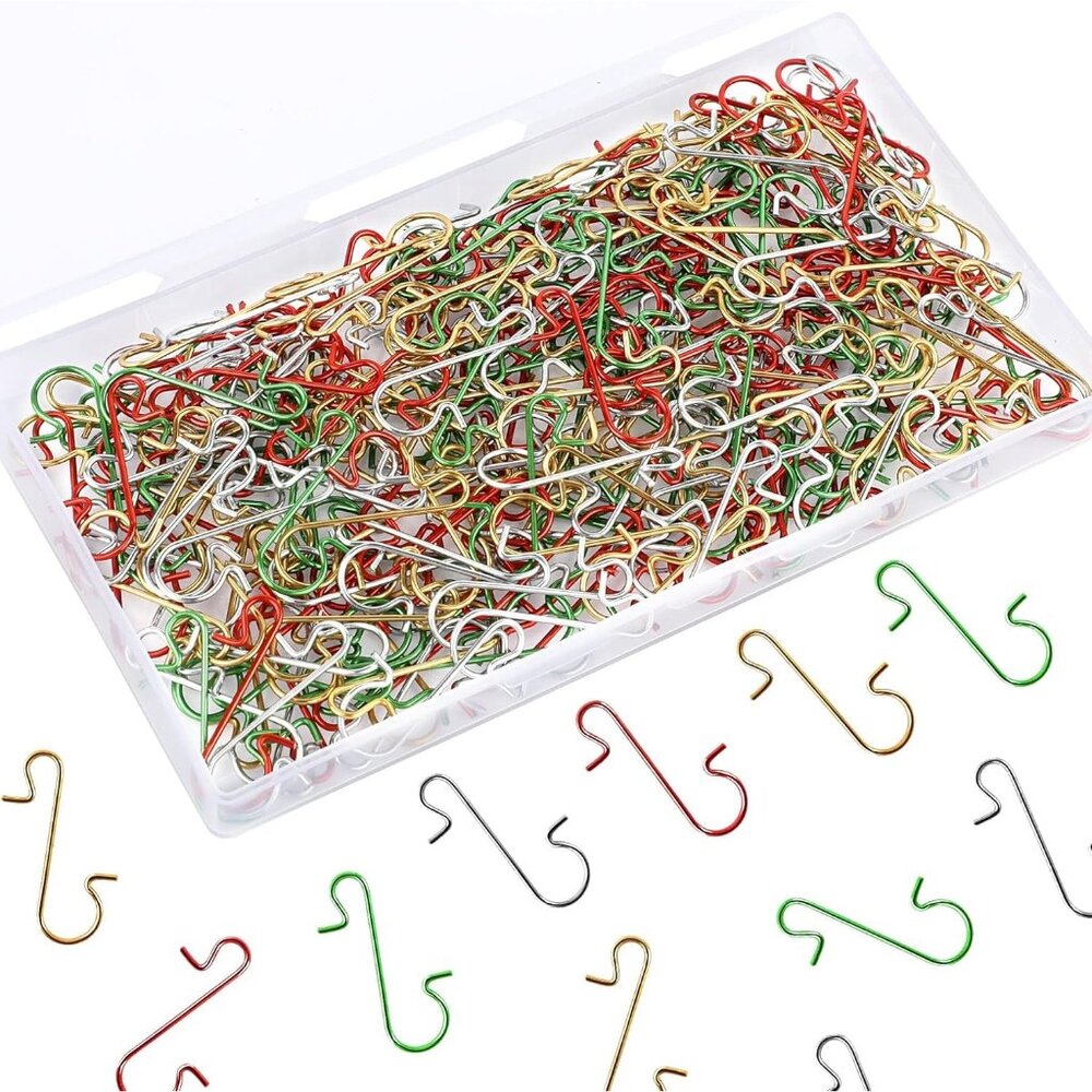 Elegant Electroplated 240Pcs Christmas Hooks in Assorted Colors - Safe & Secure